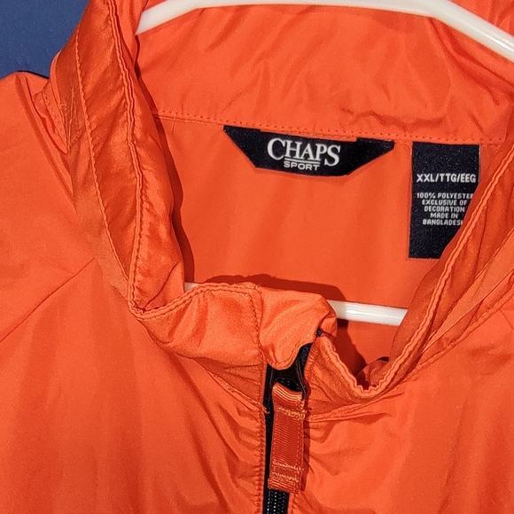 Chaps Orange wind breaker w/ hidden hood XXL - Picture 7 of 10